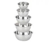 Stainless Steel Mixing Bowls (set Of 5) Non Slip Nesting Whisking Bowls Set Mixing Bowls For Salad Zh5 Zh5