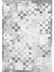 Ali Multi Modern Geometric Checkered Rug