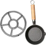 Gatuida Mini Cast Iron Skillet with Handle Portable Frying Pan for Eggs and Omelettes Compact Design for Indoor and Outdoor Cooking Efficient Heat Retention and Quick Heating