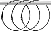 Namalu Warenring Large Key Ring Black Versatile Metal Ring with Easy Closure for Jersey Storage for Hanging Keys, Clothes and Bags, black, 150 mm