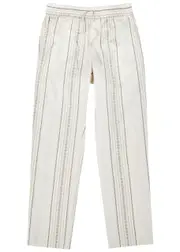 Les Deux Porter Stripe-jacquard Cotton Trousers - Beige - XL XL