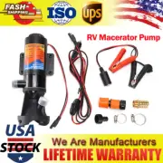 12V RV Portable Self-Priming Macerator Pump Waste Water Pump Sewage 12GPM 3.2FT