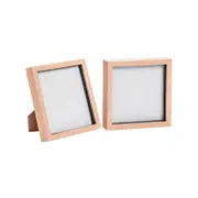 Nicola Spring Acrylic 3D Box Photo Frames - 8" x 8" - Pack of 2