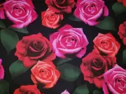FLORAL BLOOMING ROSES GARDEN DOG BONE NECK BACK PILLOW TRAVEL