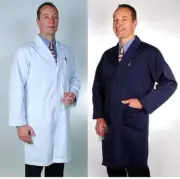 Lab Coat NEW White or Navy blue (All sizes) Lab Coats. Also ELASTIC CUFF style.