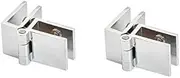 Folding Butt Hinges,2pcs 0 Degrees/90 Degrees/180 Degrees Door Clamp Hinge Zinc Alloy Durable Cabinet Cupboard Glass Door Clamp Hinge for 5-8mm Thickness Glasss(0 Degree) (Size (Size : 90 Degree Fine
