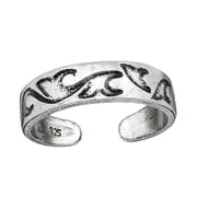 Silver Wave Toe Ring