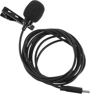 SWOOMEY USB C Lavalier Microphone Clip Mic with Noise Reduction Design for Streaming Vlogging Interviews and Conferences Windproof Sponge Cover for Sound