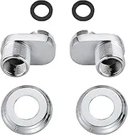 Chrome Polish Mounted Installation Kit for Wall Mount Faucets Connector Set Brass Kitchen Sink 1/2" NPT Female to G 3/4 Male