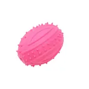 5Pcs Rubber Sound Ball Shape Dog Chew Toys Resistant Bite for Pet Molar Play, Size: 9.5x6.5cm