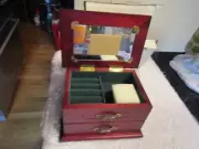 Classic Treasures Cherry Finish Jewelry Box RAWJB101 8" x 5" x 4" New In Box