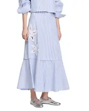 Sandro Embellished Cutout Maxi Skirt