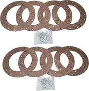 8x Brake Lining 9'' With Rivets Compatible With Massey Ferguson 35 135 165 175 240 241 245