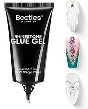 [beetles gel polish] 35ML Rhinestone Glue for Nails Gel Polish, Gel Nail Glue for Decoration Super Strong Bling Gel for Nail Gem Glue Nail Art Jewels Nail Crystals Beads Diamonds 3D Beauty