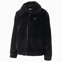 在飛比找蝦皮商城優惠-PUMA 外套 流行系列 CLASSICS 黑色 仿皮草外套