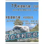 乘載式露營車出租／春季環島方案／7-14天25000元起