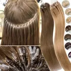Micro Loop Ring Bead Human Hair Extensions Thick Russian Remy 150Grams Full Head