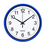 Yousheng 8 Inch Wall Clock Silent Non-Ticking Hanging Clock Large Number Round Clock for Home Office Decoration blue