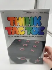 Think Tac Toe Pressman Solitaire Puzzle Logic Game Complete 1984