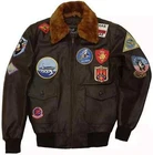 TOM CRUISE TOP GUN PETER MAVERICK BOMBER FUR (PU) LEATHER FLIGHT JACKET FOR MEN