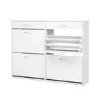 36 Pairs Shoe Cabinet Rack Organisers Storage Shelf Drawer Cupboard White Artiss
