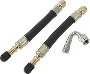 X AUTOHAUX 1 Set 45 Degrees Copper Tire Valve Extension with Flexible Plastic 125mm Tyre Valve Stem Extender for Car Motorcycle RV Truck Bike