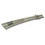 Peco SL-387 N-Scale Code-80 Curved Double Radius Left-Hand Turnout Insulfrog