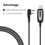Programming Cable 2 Pin USB + Software CD For Baofeng UV-5R BF-888S 2-Way Radio