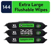 Wipes Flushable Wipes, XL Wet Wipes for at Home Use, Herbal Relief, 144 Count
