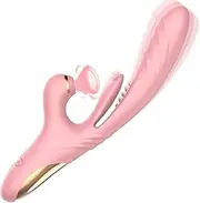 3 in 1 Woman Pleasure Toys Suction Tongue Vibrator for Triple Stimulation (Pink)