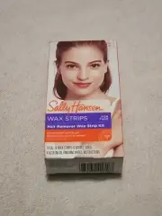 Sally Hansen Wax Strips Hair Remover Wax Strip Kit for Face 18 Strips & 4 Wipes