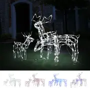 Christmas Light Display Reindeers 3 Piece 229 LEDs Decor Multi Colours vidaXL