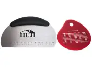 HUJI Stainless Steel Dough Scraper Pastry Cutter Chopper and Silicone Bowl Scrap