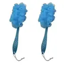Bath Loofah Exfoliating Sponge Back Scrubber Shower Brush Blue 2 Pack
