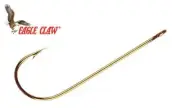 EAGLE CLAW EXTRA LITE WIRE CRAPPIE HOOKS BRONZE 214EL #8 100 PK (CRAPPIE POLE)