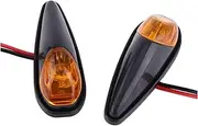 2Pcs Led Motorcycle Flush Mount Turn Signal Light Motorbike Indicator Lamp Amber For Cruiser Chopper For Ducati
