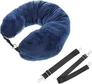 MUCKLILY Travel Neck Pillow with Adjustable Compact Lightweight Stuffable Storage Bag for Airplane Car Journeys Pillow for Comfort The Go