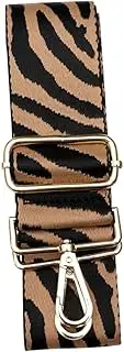 [NUOBESTY] 1Pc Zebra Printed Wide Shoulder Strap Colorful Adjustable Crossbody Purse Strap Durable Canvas Shoulder Belt for Bags for Friends Ethnic Style Design