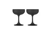 2pc Tempa Aurora 220ml Cocktail Coupe Glass Drinking Water Wine Cup Matte Black