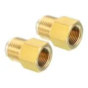 2Pack 3/8" Female Flare x 1/2" Male Flare Connectors Brass Adapter Reducing