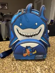 Disney Loungefly Finding Nemo Bruce Marlin & Dory Mini Backpack New W/ Tags
