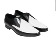 NIB $1200 Saint Laurent Men’s Spectator Shoes Black / White 9.5US /42.5 EU