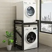 Adjustable Laundry Room Storage Rack Shelf for Drum Washing Machine nization Space Saving Shelving Unit with 3 Levels E73 * 63 * 105