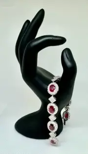Silver Bracelet with Natural Gemstones 75% off! Cyber Monday Sale