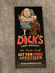 Dick’s Last Resort Brochure Las Vegas Excalibur Hotel Pamphlet Flyer