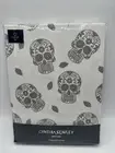 Cynthia Rowley Halloween Sugar Skull Tablecloth 70" R Silver Shimmer Designer