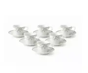 Lorren Home Trends - Service for 6 / Espresso (Demitasse) Coffee cups & saucers