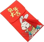 TEHAUX Year Envelope 2023 Red Money Packet Traditional Red Packet Sturdy Cloth Bag New Year Celebration
