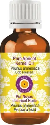 Deve Herbes Pure Apricot Kernel Oil (Prunus armeniaca) Natural Therapeutic Gr...