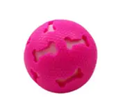 2PCS Dog Cat Ball Toys Healthy Chew Toy Durable Rubber Tooth Cleaning Ball Pet Glowing Ball Vocal-Red
